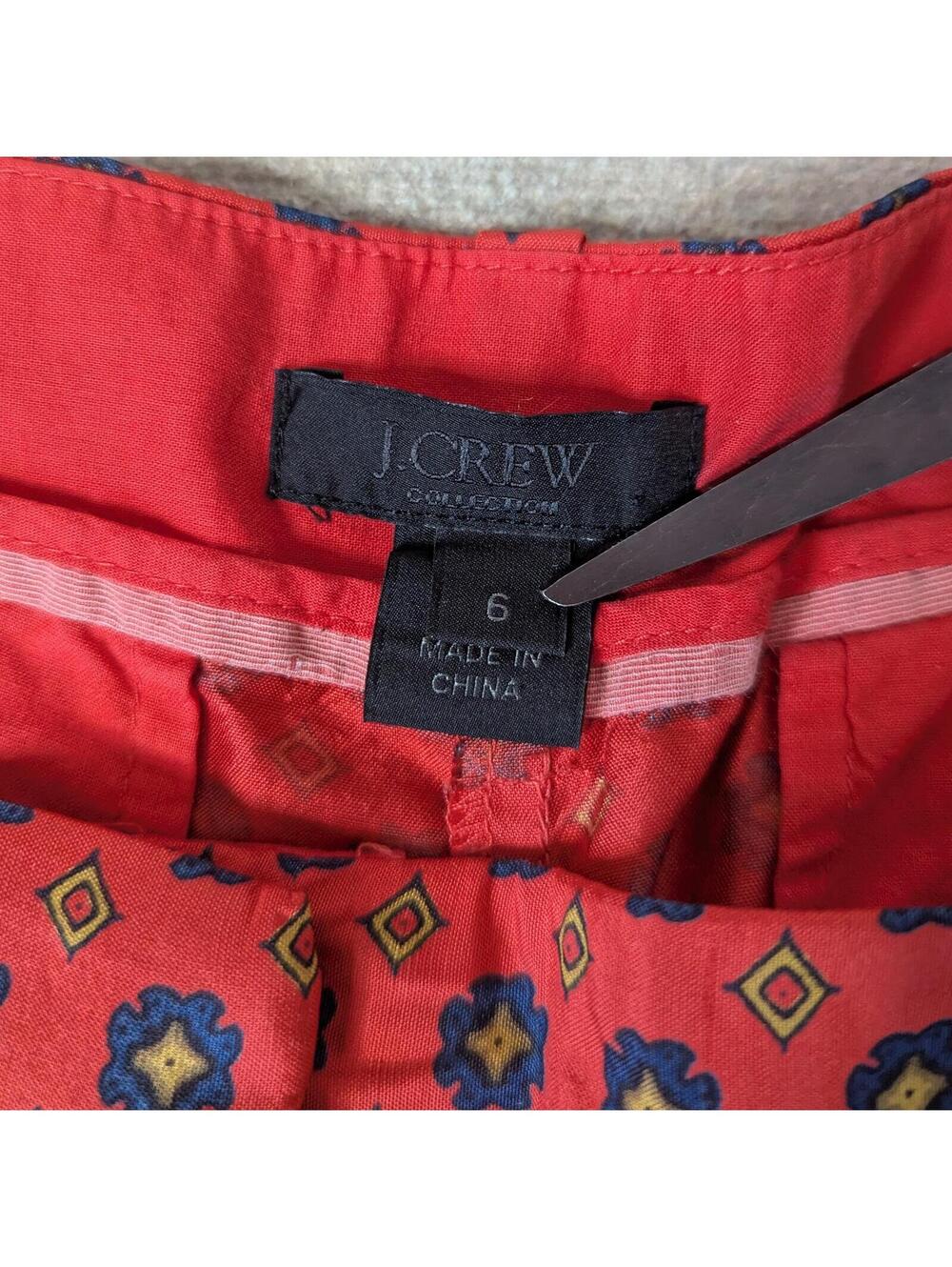 J. Crew Collection 100% silk medallion print ankle pants - Picture 7 of 8